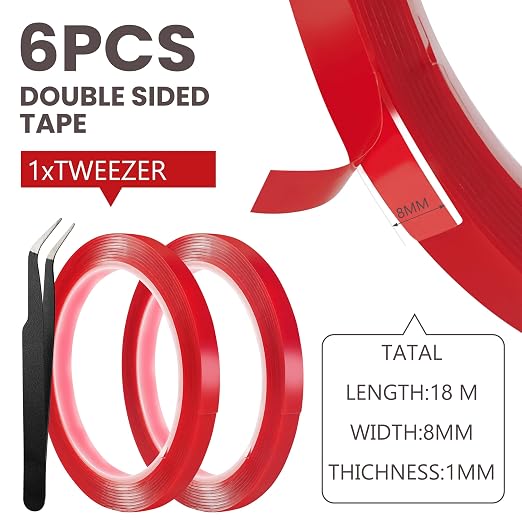 Double Sided Tape for Nails Double Tape for Nail Salon Supplies | 6 Rolls - Image 2