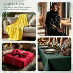 59”W Cotton Flannel Fabric, Super Soft 150GSM, Medium Weight Solid Arts & - Image 3