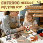 Mayboos 12 Pcs Needle Felting Kit, Animal Needle Felting Beginner Kits Wool - Image 7