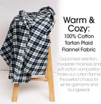 Pico Textiles 1 Yard Blue and White Tartan Plaid Flannel Fabric - Image 4