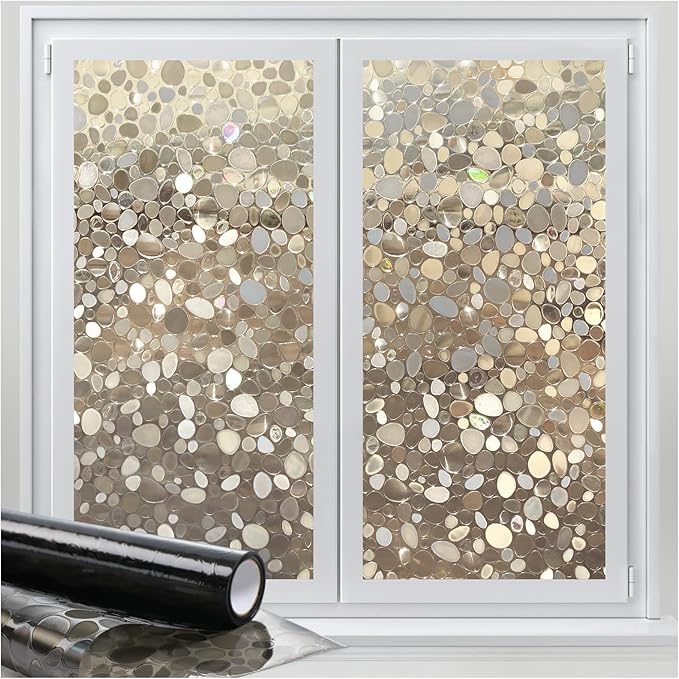 rabbitgoo Rainbow Window Privacy Film Decorative, UV Blocking, Stained Glass by rabbitgoo