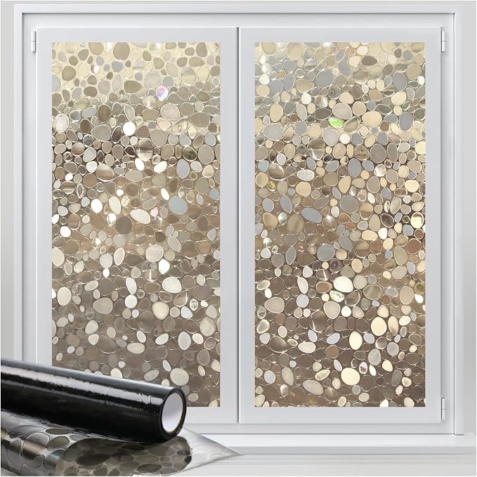 rabbitgoo Rainbow Window Privacy Film Decorative, UV Blocking, Stained Glass by rabbitgoo