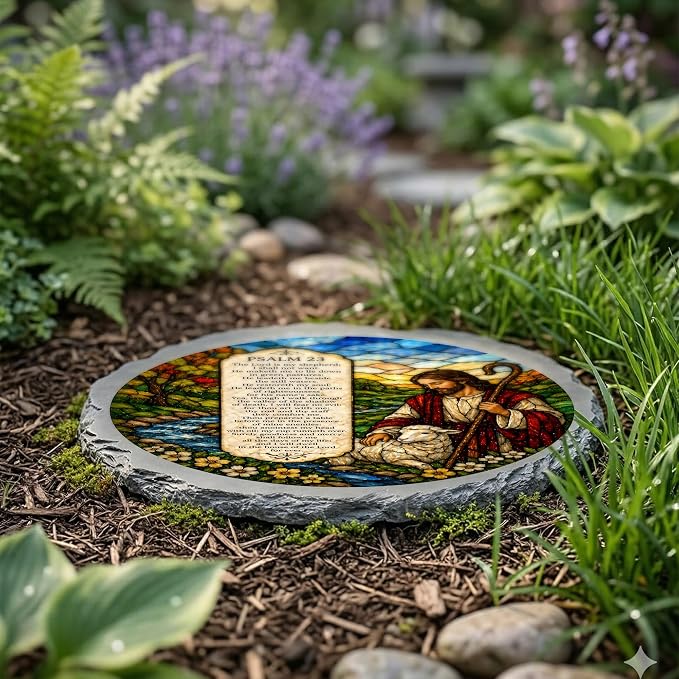 Magnolia Garden 10-Inch Psalm 23 Stepping Stone - Image 4