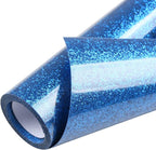 TORC Royal Blue Glitter HTV Heat Transfer Vinyl Roll 12 inch x 5 ft Iron on by TORC