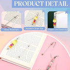 Dunzoom 8 Pcs Beadable Bookmarks DIY Metal Blank Bar Bookmark - Image 4