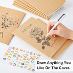 feela 30 Pack Blank Kraft Notebooks, Unlined Sketchbook Note Pad Travel Journal - Image 3
