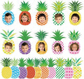 gisgfim 80Pcs Summer Cutouts Pineapple Decoration Bulletin Board Luau Tropical by gisgfim