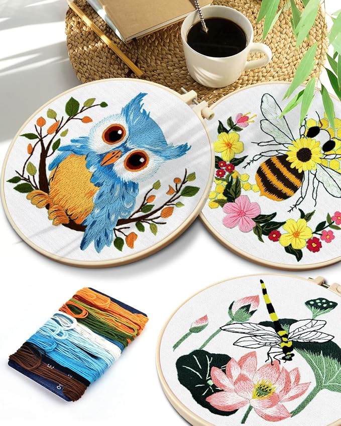 TINDTOP Embroidery Kit for Beginners Adult, Butterfly Embroidery Kit | Include - Image 7