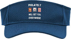 Fun Stamp Collecting Philately Will Get You Everywhere Sport Sun Visor by Unknown