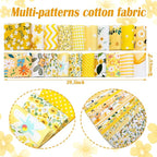Hosuly 40 Pcs Yellow Floral Jelly Fabric - Image 2