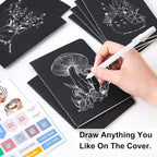 feela 170 Pack Blank Kraft Notebooks, Unlined Sketchbook Mini Cute Note Pad - Image 3