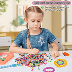 5 Boxes Bracelet Making Kit Pony Beads, 96 Colors 3500Pcs Kandi Beads - Image 9
