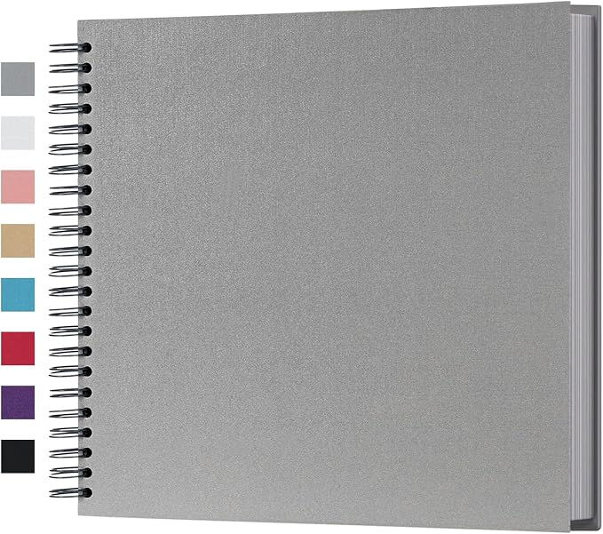 potricher 12 x 12 Inch Large DIY Scrapbook Photo Album 80 Pages Thick Kraft by potricher
