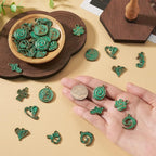 52Pcs Antique Turquoise Green Charms 13 Tibetan Style Alloy Vintage Pendants - Image 2