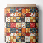 Autumn Patchwork Cotton Fabric Panel 61 x 36.6 Inches, Vintage Quilt Style by FabricsTown