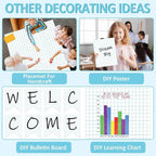 Qyeahkj Blue Checked Bulletin Board Paper Roll Blue White Bulletin Board - Image 5
