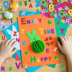 448PCS Glitter Foam Letter Stickers, Colorful Alphabet Stickers, Self-Adhesive - Image 4