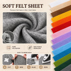 Gray Large Felt Fabric 36" x 36", 1.4 mm Soft Felt Sheet, Nonwoven Fabric - Image 4