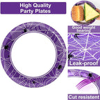 Qyeahkj 100 Pcs Halloween Birthday Party Supplies Paper Plates and Napkins Set - Image 3