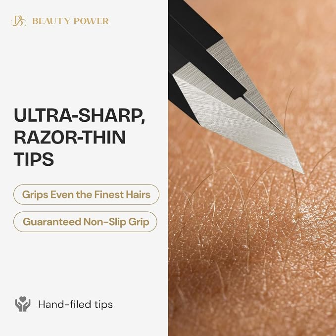 Beauty Power Tweezers for Women Facial Hair: Ultra Precision Tweezers for Women - Image 5