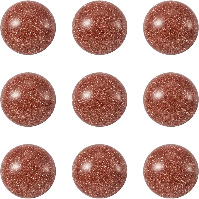 FASHEWELRY 50Pcs Natural Synthetic Goldstone Cabochons Flat Back Gemstone by FASHEWELRY