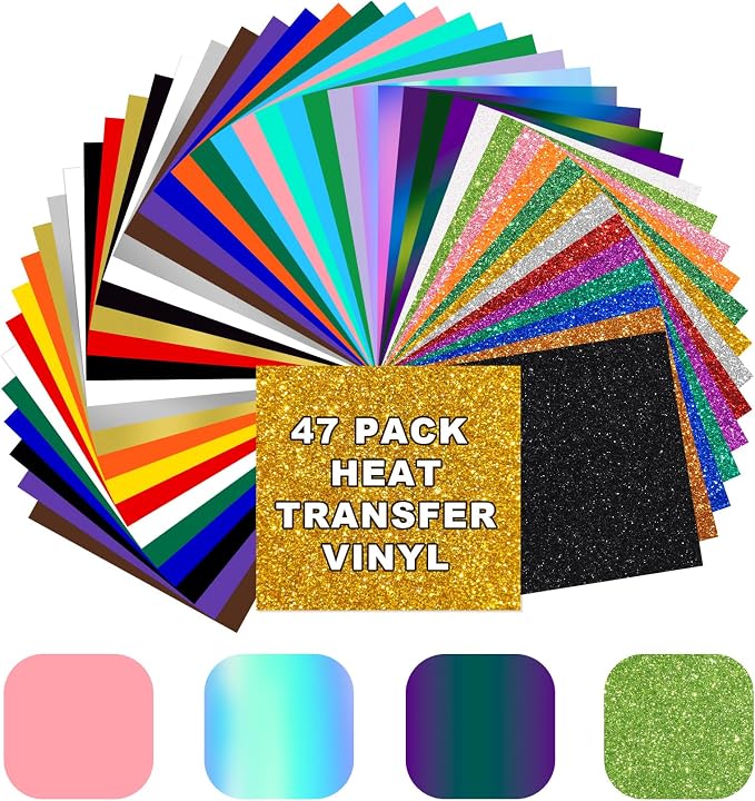 Heat Transfer Vinyl Bundle-47 Pcs 12" x 10" Iron on Vinyl - Image 9