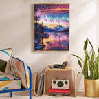 Offito Aurora Diamond Art Kits for Adults, 5D Starry Sky Lake Diamond Painting - Image 3