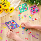 24 Sets Kites Craft DIY Kites Tissue Paper Craft Kits Summer Party Supplies DIY - Image 3