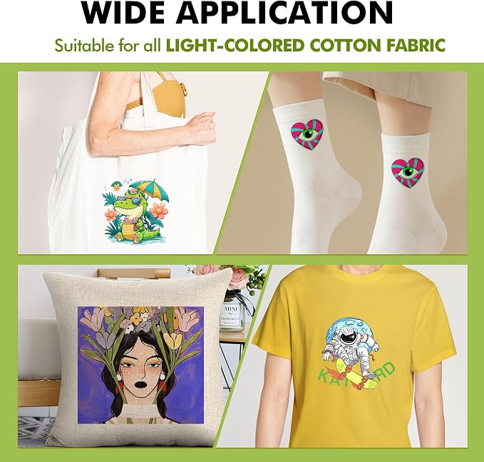 A-SUB Sublimation HTV Vinyl for Light Fabric, 12 Inch X 10 FT | Matte Clear - Image 8