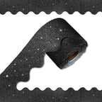 70Ft Shine Black Bulletin Board Borders，Scalloped Poster Boards Decorations Trim by Unknown