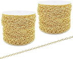 60 Feet Metal Iron Necklace Chains 3mm Bulk Curb Link Chain by KEIAOUE