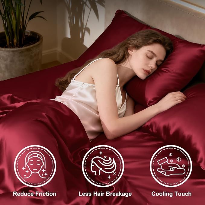 Love's cabin Twin Satin Sheets Sets - Image 3