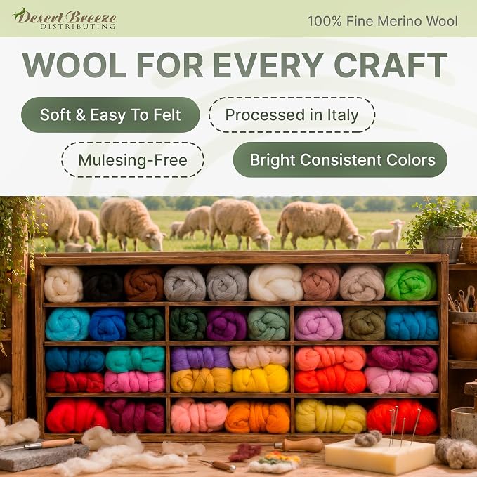 100% Natural Merino Wool Roving - Image 3
