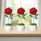 Glass Flowers, Stained Glass Rose - Image 6