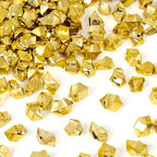 DomeStar 150PCS Gold Acrylic Ice Rocks – Faux Gems Nuggets Vase Fillers Pot of by DOMESTAR