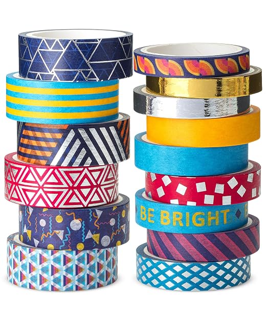 Mr. Pen- Washi Tape Set, 15 Rolls, Metallic Foil | 5 Yards/Roll, Washi Tape by MrPen