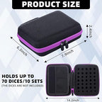 Aoriher 1 Pcs Dice Case with Removable Slotted Tray - Image 2