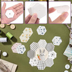1000 PCS Hexagon Piecing Paper Templates, Quilting Templates Accessories - Image 3