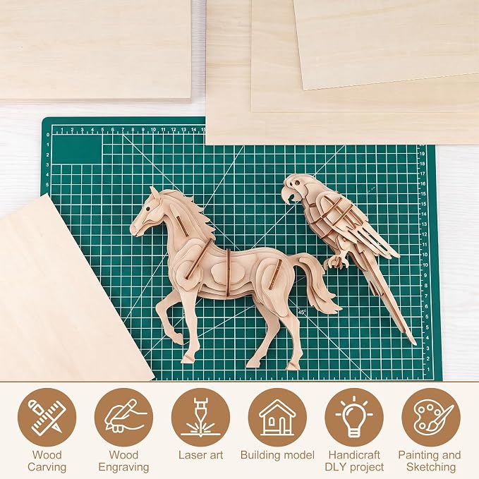 SiliFine 8x12+12x18 Inch 24 Pack Basswood Sheets - Image 6