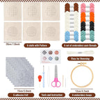 WATINC Checkerboard Punch Needle Coaster Kit - Image 2