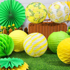 Panelee 12 Pcs Summer Lemon Party Decorations Paper Lanterns Round Hanging - Image 3