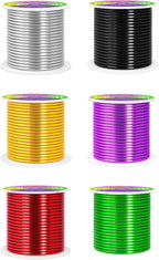 Mandala Crafts 8 GA Silver Black Red Assorted Anodized Aluminum Craft Wire | - Image 2