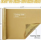 ​TORC Gold Glitter HTV Gold Heat Transfer Vinyl HTV Rolls - Image 3