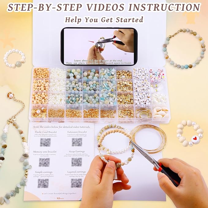 Wurosi 1927 PCS Jewelry Making Supplies Kit, Charm Bracelet Making Kit - Image 3