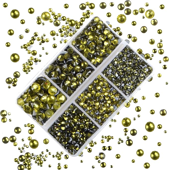 4000Pcs Mixed Size Hot Fix Round Crystals Gems Glass Stones Hotfix Flat Back - Image 5