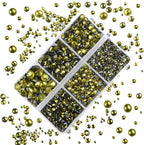 4000Pcs Mixed Size Hot Fix Round Crystals Gems Glass Stones Hotfix Flat Back - Image 5