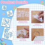 100Pcs Flower Stencils 4 Sizes 1.5/2/3/4 Inch Reusable Floral Drawing Templates - Image 3