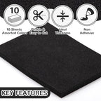 10 Pack Glitter Foam Sheets Craft 8 x 12 inch | Sparkles Foam Paper - Image 3
