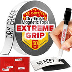 X-bet MAGNET Dry Erase Magnetic Strips 50 feet x 1inch x Total Thickness by X-betMAGNET