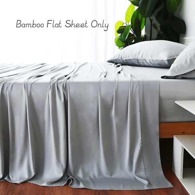 Bamboo Viscose Flat Sheets Only, 400 Thread Count Sateen Weave Full Size Flat - Image 4